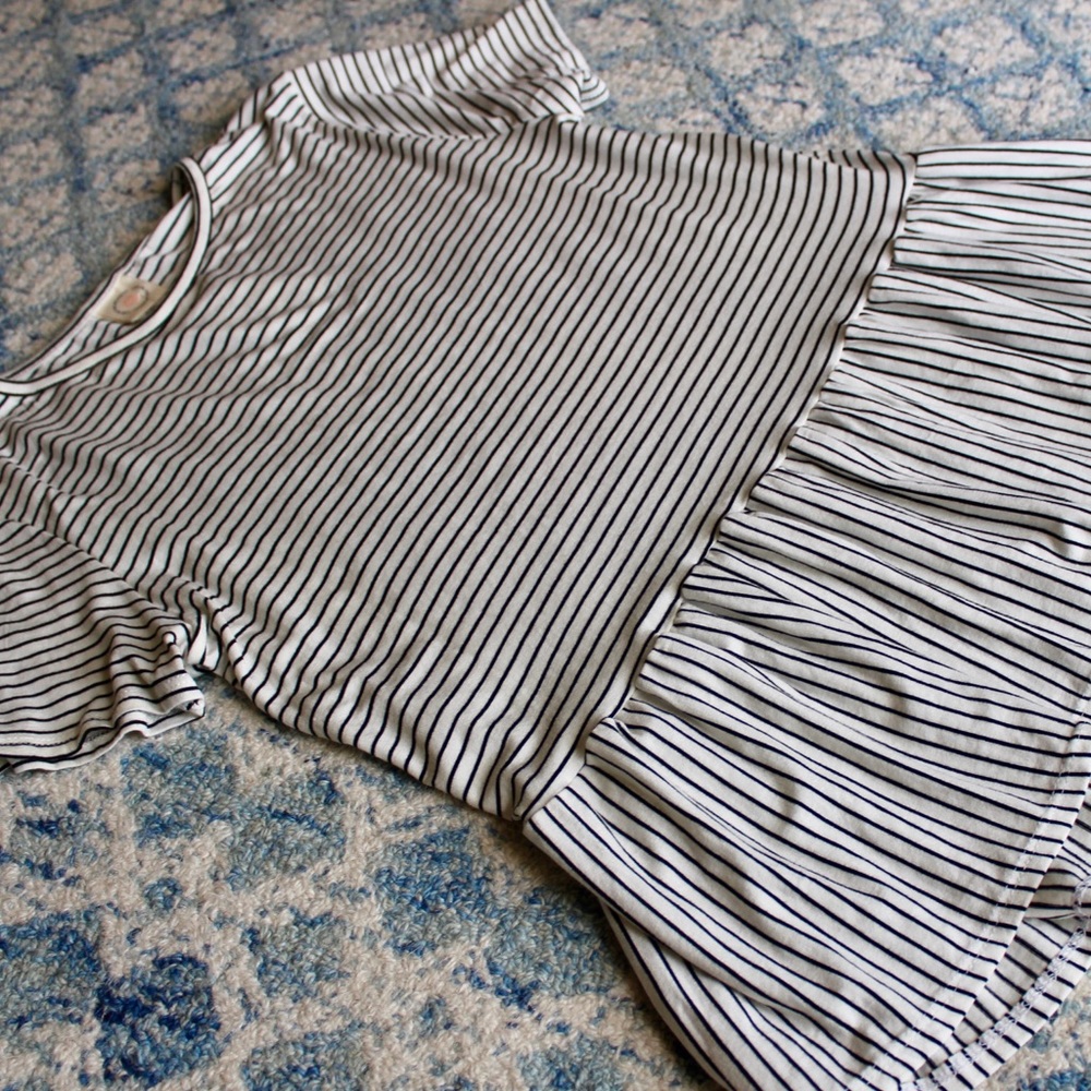 Striped peplum shirt